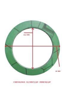 1-1/4  3MM 500 ADET KLİNGİRİT CONTA 3X26X39 doğalgaz sayaçları için uygundur